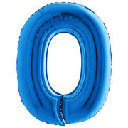 Party Brands 40 inch NUMBER 0 - BLUE Foil Balloon 401197-PB-U