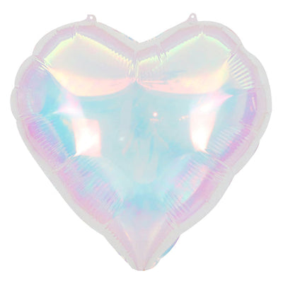 Party Brands 19 inch IRIDESCENT HEART Foil Balloon 401452-PB-P