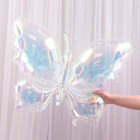 Party Brands 26 inch IRIDESCENT CLEAR BUTTERFLY Foil Balloon 401454-PB-U