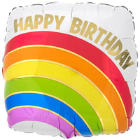 Anagram 18 inch BIRTHDAY GOLD RAINBOW Foil Balloon 41742-01-A-P