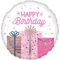 Anagram 18 inch HAPPY BIRTHDAY PASTEL GIFT BOX Foil Balloon 45711-01-A-P