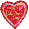 Anagram 17 inch HAPPY VALENTINE'S DAY ARTISTIC AFFECTION Foil Balloon 47098-01-A-P