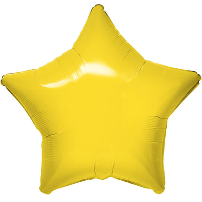 Anagram 19 inch VIBRANT YELLOW STAR Foil Balloon 47122-02-A-U