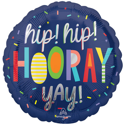 Anagram 18 inch HIP HIP HOORAY! Foil Balloon 47390-01-A-P