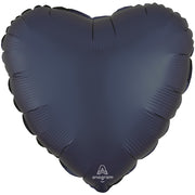 Anagram 17 inch HEART - SATIN TRUE NAVY Foil Balloon 47522-02-A-U