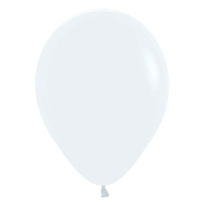 Sempertex 5 inch SEMPERTEX FASHION WHITE Latex Balloons 51002-B