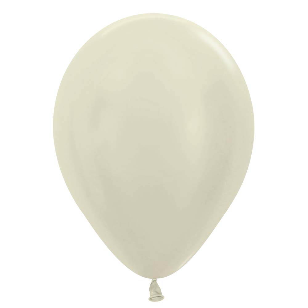 Sempertex 5 inch SEMPERTEX PEARL IVORY Latex Balloons 51071-B