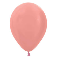 Sempertex 5 inch SEMPERTEX METALLIC ROSE GOLD Latex Balloons 51099-B