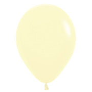 Sempertex 5 inch SEMPERTEX PASTEL MATTE YELLOW Latex Balloons 51175-B