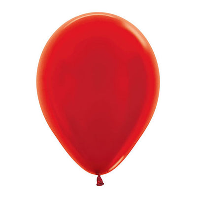 Sempertex 11 inch SEMPERTEX METALLIC RED Latex Balloons 53083-B