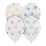 Sempertex 11 inch POLKA DOTS PASTEL Latex Balloons