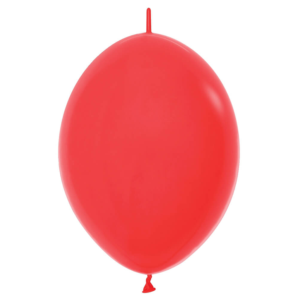 Sempertex 12 inch LINK-O-LOON FASHION RED Latex Balloons 54012-B