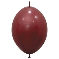 Sempertex 12 inch SEMPERTEX LINK-O-LOON DELUXE MERLOT Latex Balloons 54520-B