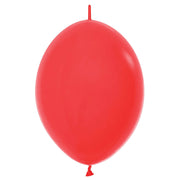 Sempertex 6 inch LINK-O-LOON FASHION RED Latex Balloons 54612-B