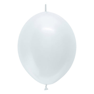 Sempertex 6 inch LINK-O-LOON PEARL WHITE Latex Balloons 54661-B