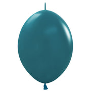 Sempertex 6 inch SEMPERTEX LINK-O-LOON DELUXE DEEP TEAL Latex Balloons 54729-B