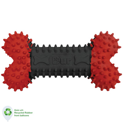 DUR Dog Toys DUR DOG TOYS - SMALL BONE IN RED & BLACK - CREATED FROM RECYCLED BALLOONS Dog Toys 70160-D