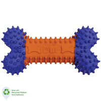 DUR Dog Toys DUR DOG TOYS - SMALL BONE IN ORANGE & BLUE - CREATED FROM RECYCLED BALLOONS Dog Toys 70162-D