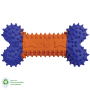 DUR Dog Toys DUR DOG TOYS - SMALL BONE IN ORANGE & BLUE - CREATED FROM RECYCLED BALLOONS Dog Toys 70162-D