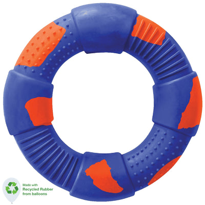 DUR Dog Toys DUR DOG TOYS - LARGE RING IN BLUE & ORANGE - CREATED FROM RECYCLED BALLOONS Dog Toys 70171-D