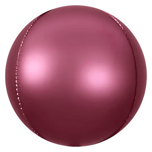 Party Brands 3D SPHERE - SATIN BURGUNDY Foil Balloon