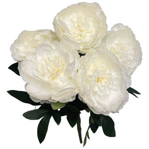 Party Brands 20 inch PEONY BUSH - CREAM Silk Flowers 400224-PB