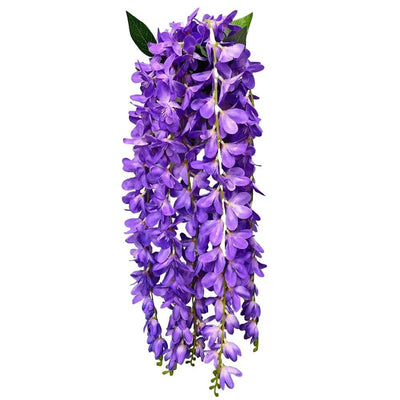 Party Brands 32 inch HANGING ORCHID BUSH - LAVENDER Silk Flowers 400222-PB