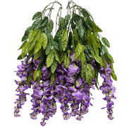 Party Brands 35 inch WISTERIA HANGING BUSH - LILAC PURPLE Silk Flowers 400218-PB