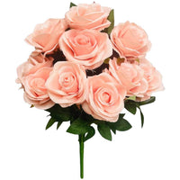 Party Brands 18 inch DIAMOND ROSE BUSH - ROSE GOLD Silk Flowers 400211-PB