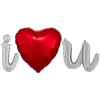 Betallic I (HEART) U - BETALLIC SCRIPT LETTERS KIT (AIR-FILL ONLY) Foil Balloon KT-400672-B-P