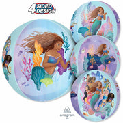 Anagram 16 inch LITTLE MERMAID LIVE ACTIVE ORBZ Foil Balloon 45527-01-A-P