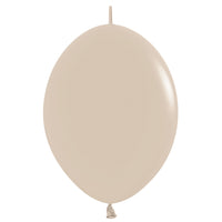 Sempertex 12 inch SEMPERTEX LINK-O-LOON - DELUXE WHITE SAND Latex Balloons 54361-B