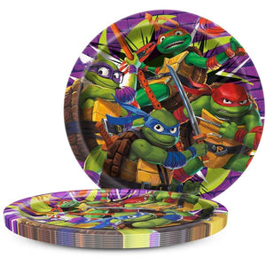 Unique 7 inch TMNT MUTANT MAYHEM ROUND DESSERT PLATES (8 PK) Party Decoration 47934-UN