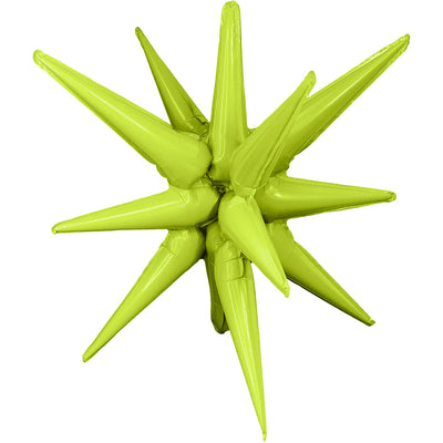 Party Brands 3D STAR-BURST ALL-IN-ONE - LIME GREEN (AIR-FILL ONLY) Foil Balloon 10190-PB-U