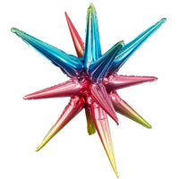 Party Brands 3D STAR-BURST ALL-IN-ONE - METALLIC RAINBOW OMBRE (AIR-FILL ONLY) Foil Balloon