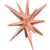 Party Brands 3D STAR-BURST ALL-IN-ONE - METALLIC ROSE GOLD (AIR-FILL ONLY) Foil Balloon