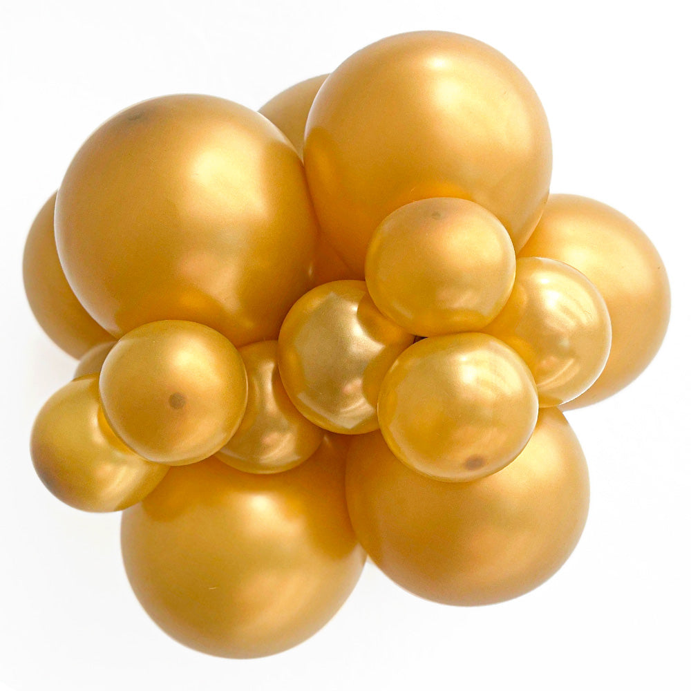 TUFTEX 5 inch TUFTEX METALLIC GOLD Latex Balloons 15031-M