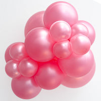 TUFTEX 17 inch TUFTEX METALLIC SHIMMERING PINK Latex Balloons 17038-M