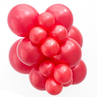 TUFTEX 17 inch TUFTEX METALLIC STARFIRE RED Latex Balloons 17053-M