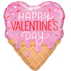 Qualatex 21 inch VALENTINE'S WAFFLE CONE Foil Balloon 31541-Q-P