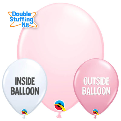 Qualatex 16 inch QUALATEX PINK CHALK - DOUBLE-STUFFING KIT (50 PK) Latex Balloons KT-400168-Q