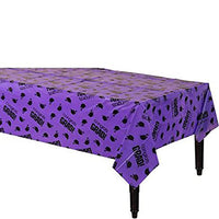 Amscan 54 inch x 84 inch TABLECOVER GRADUATION CAPS - PURPLE Table Covers 81627-A