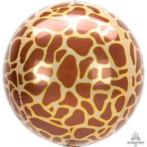 Anagram 16 inch GIRAFFE PRINT ORBZ Foil Balloon 42108-01-A-P