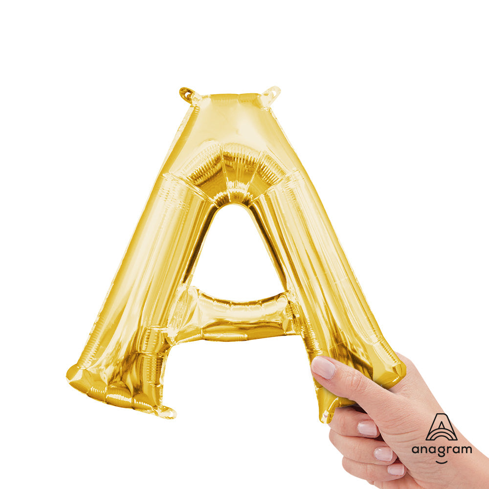 Anagram 16 inch LETTER A - ANAGRAM - GOLD (AIR-FILL ONLY) Foil Balloon 33012-11-A-P