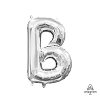 Anagram 16 inch LETTER B - ANAGRAM - SILVER (AIR-FILL ONLY) Foil Balloon 33013-11-A-P