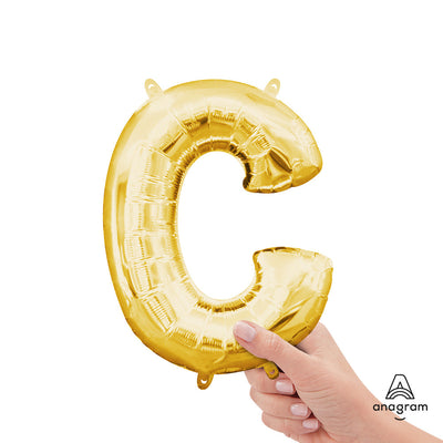 Anagram 16 inch LETTER C - ANAGRAM - GOLD (AIR-FILL ONLY) Foil Balloon 33016-11-A-P