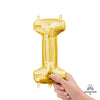 Anagram 16 inch LETTER I - ANAGRAM - GOLD (AIR-FILL ONLY) Foil Balloon 33029-11-A-P