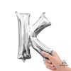 Anagram 16 inch LETTER K - ANAGRAM - SILVER (AIR-FILL ONLY) Foil Balloon 33032-11-A-P