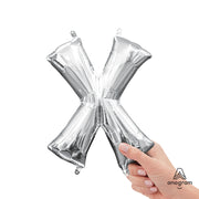 Anagram 16 inch LETTER X - ANAGRAM - SILVER (AIR-FILL ONLY) Foil Balloon 33058-11-A-P