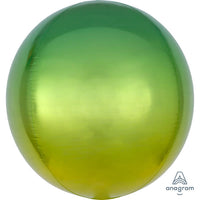 Anagram 16 inch OMBRE ORBZ - YELLOW & GREEN Foil Balloon 39846-01-A-P